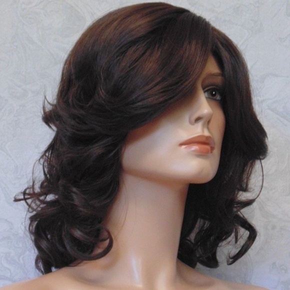 Thick Wavy Chestnut Brown Heat Resistant Wig main image 4